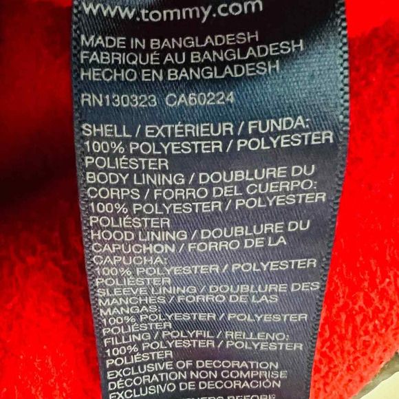 Tommy Hilfiger Kid's Quilted Colorblock Hooded Puffer Jacket Black Size 8 - Picture 9 of 12